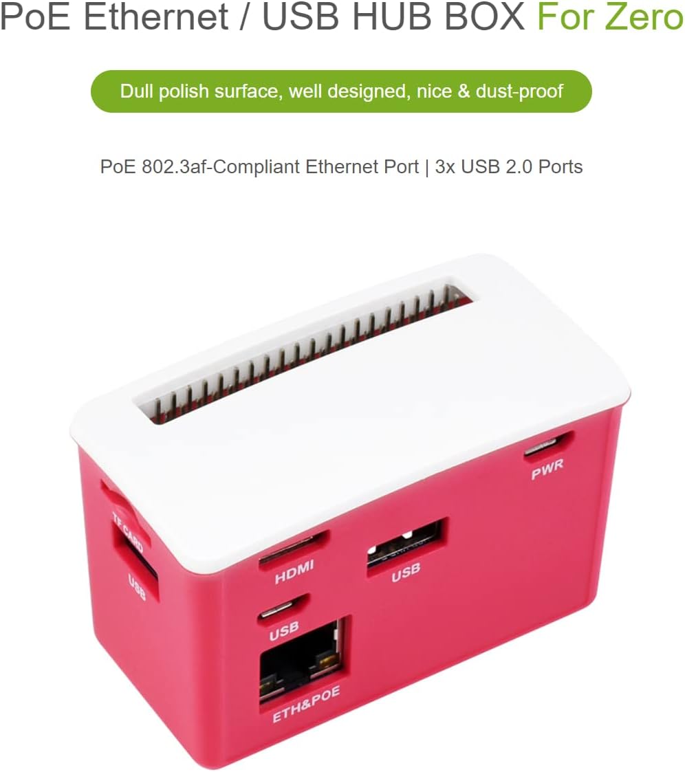 Ibest PoE Ethernet/USB HUB Hat con Box per Raspberry Pi - immagine 2