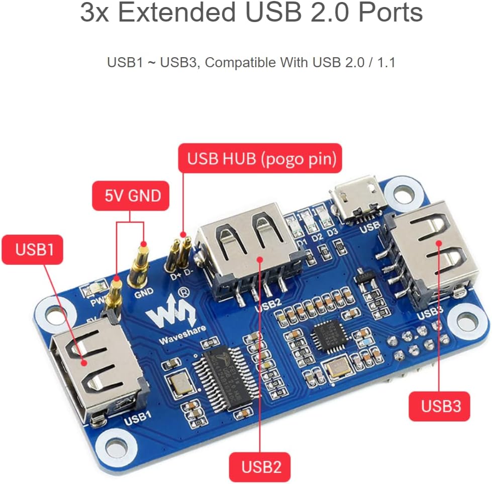 Ibest PoE Ethernet/USB HUB Hat con Box per Raspberry Pi - immagine 4