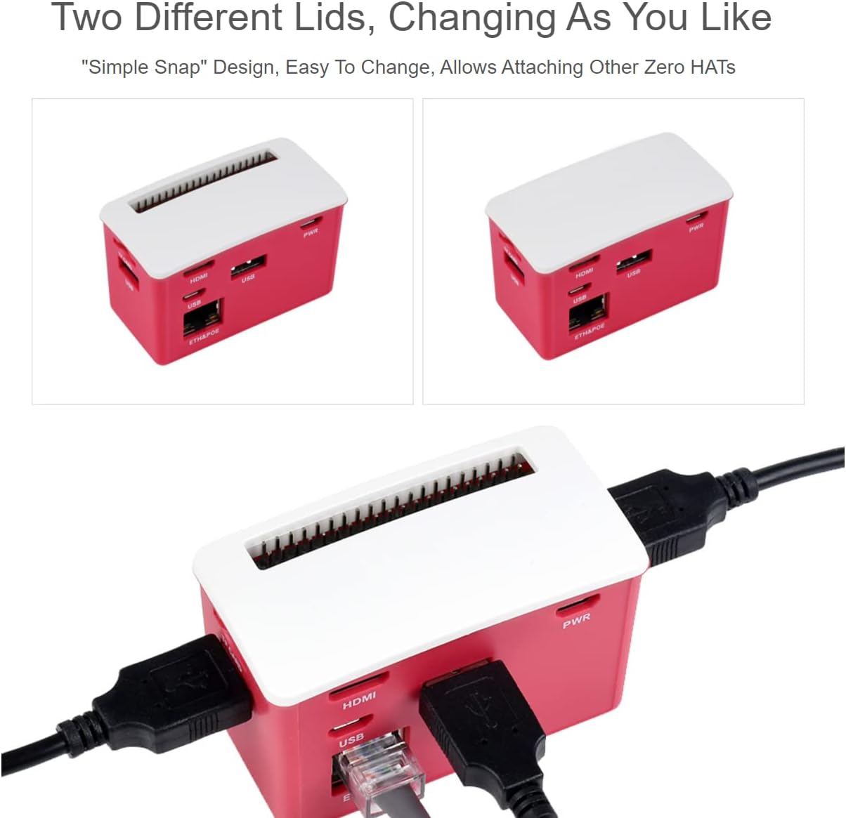 Ibest PoE Ethernet/USB HUB Hat con Box per Raspberry Pi - immagine 6