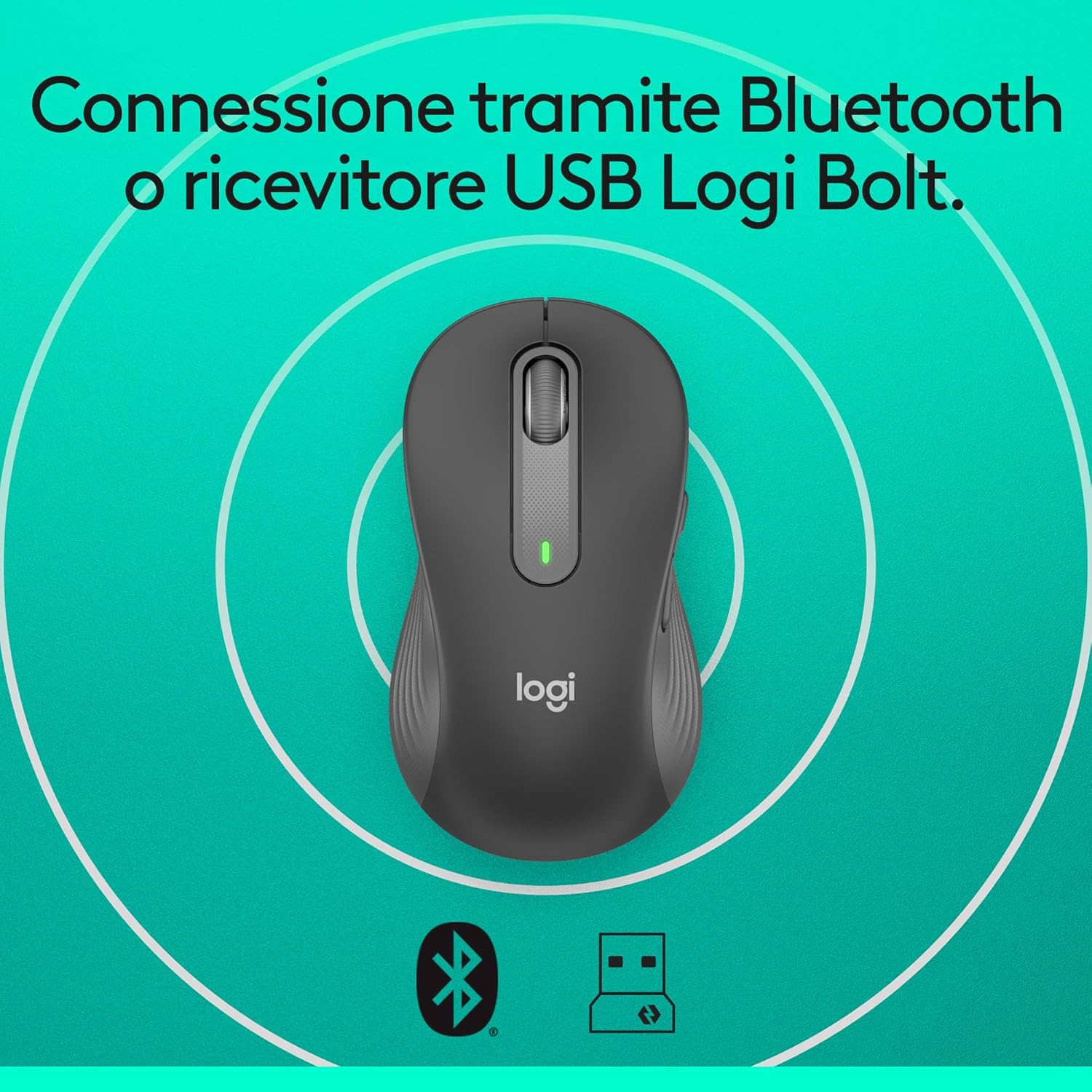 Logitech Signature M650 L Left - Mouse Wireless per Mancino - immagine 8