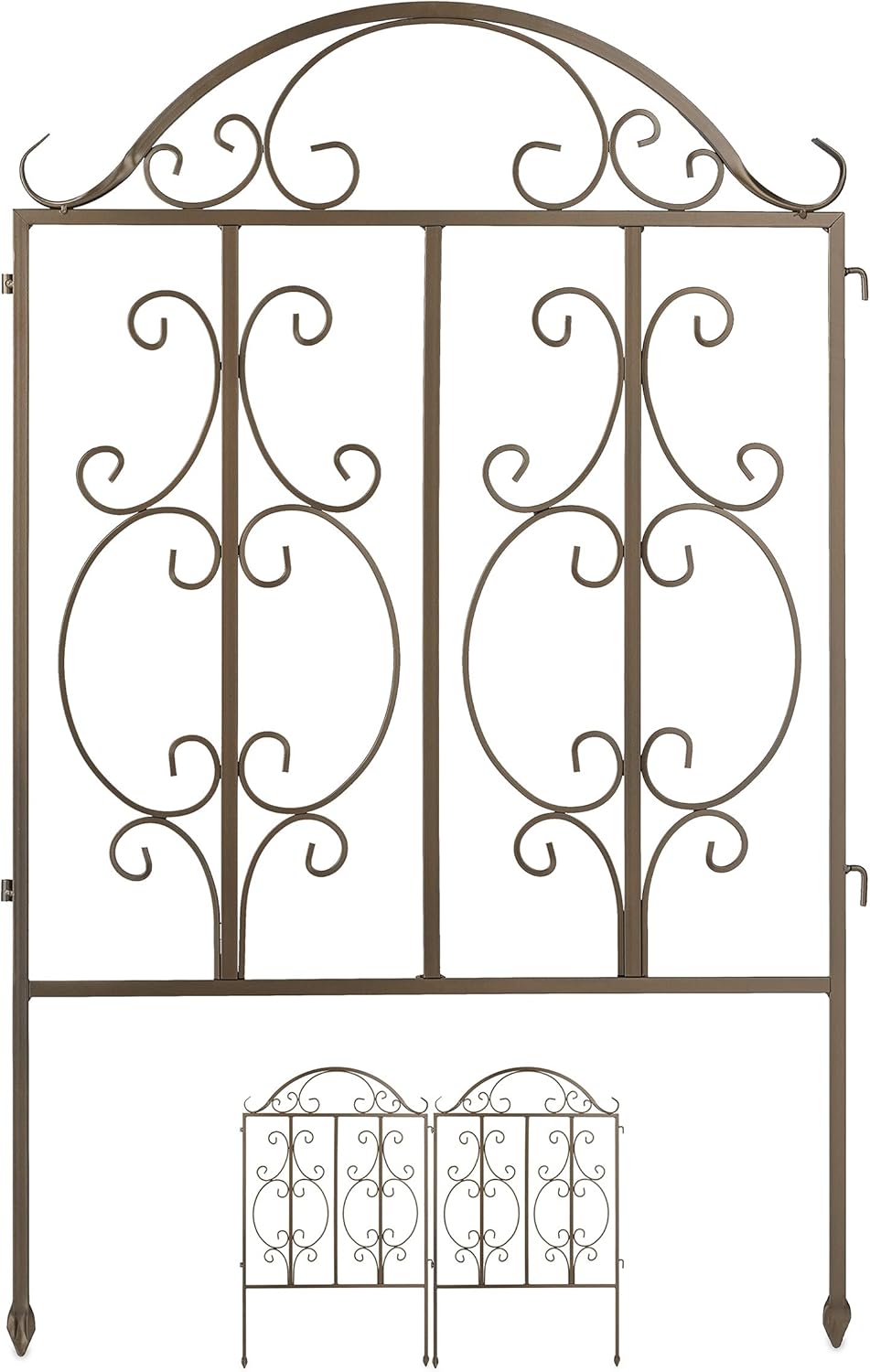 Relaxdays Recinzione da Giardino in Acciaio 98x63,5cm