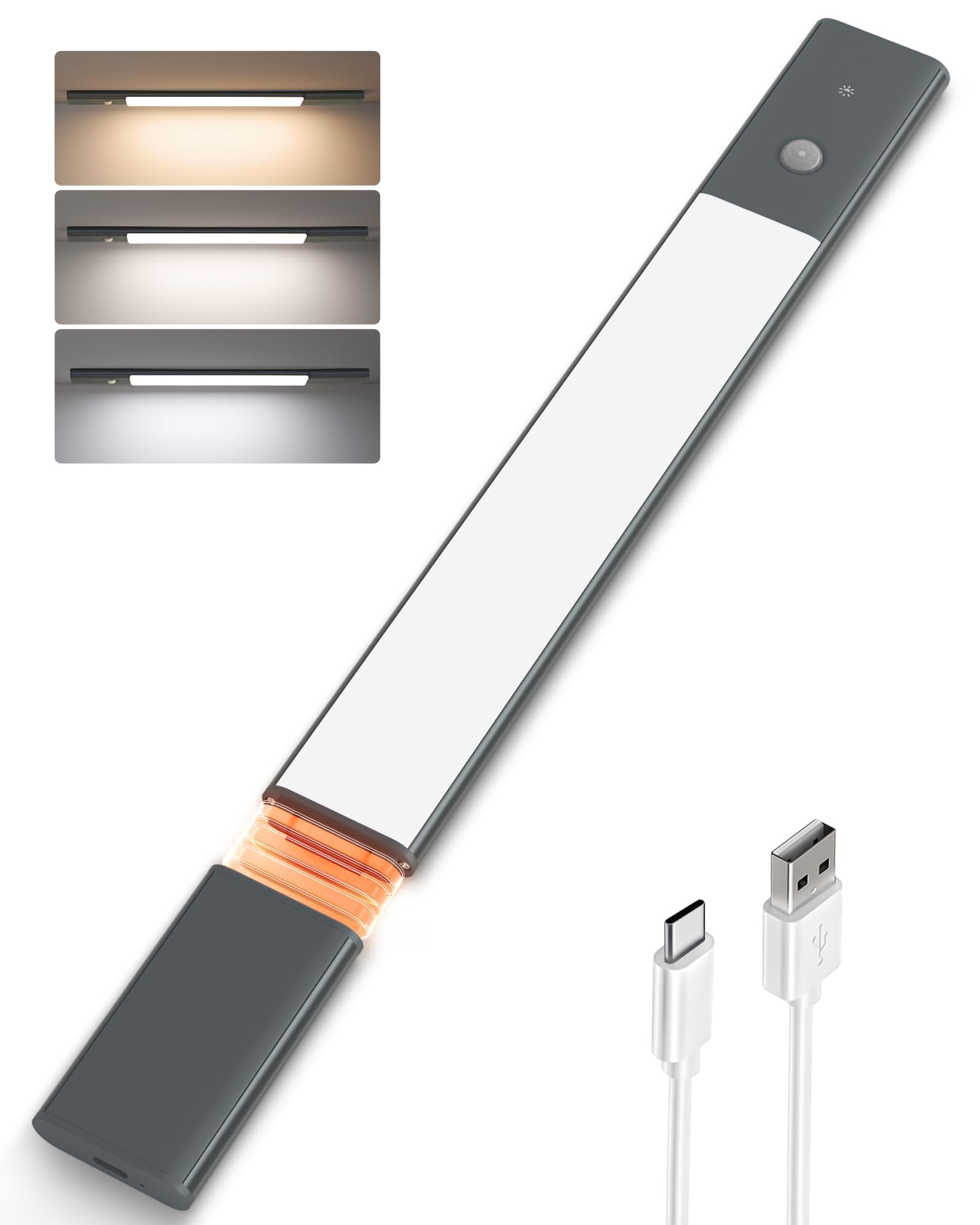 EZVALO Faretto LED da Cucina Senza Fili 38cm Nero