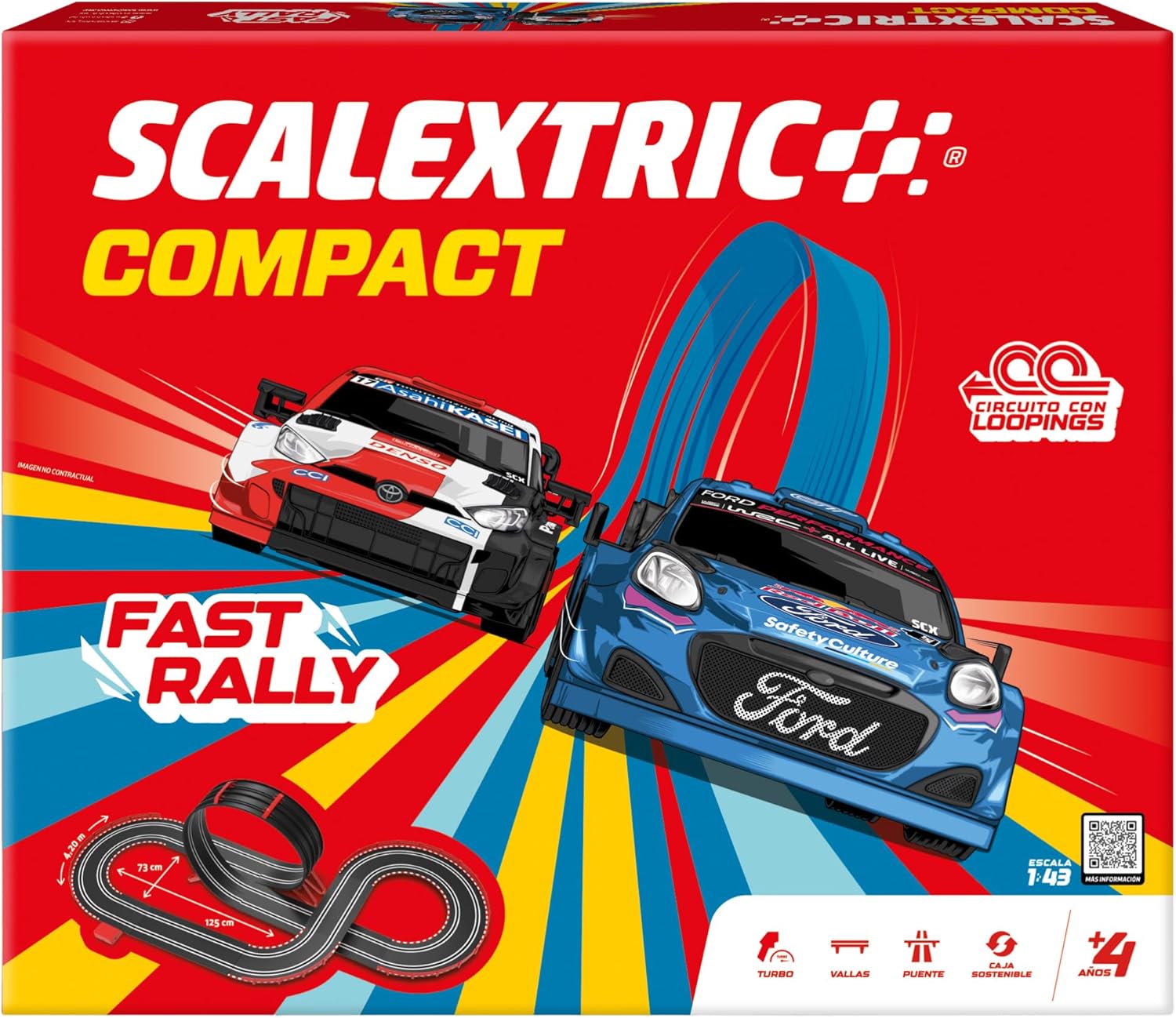 Scalextric - Circuito Compact Fast Rally con 2 Auto - immagine 1