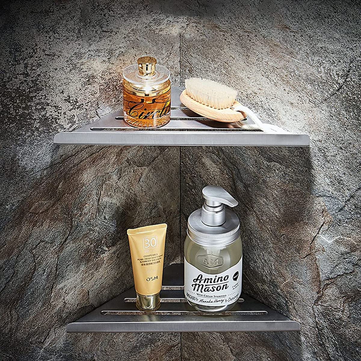 Melairy Mensola Doccia Angolare Autoadesiva (2 Pezzi)