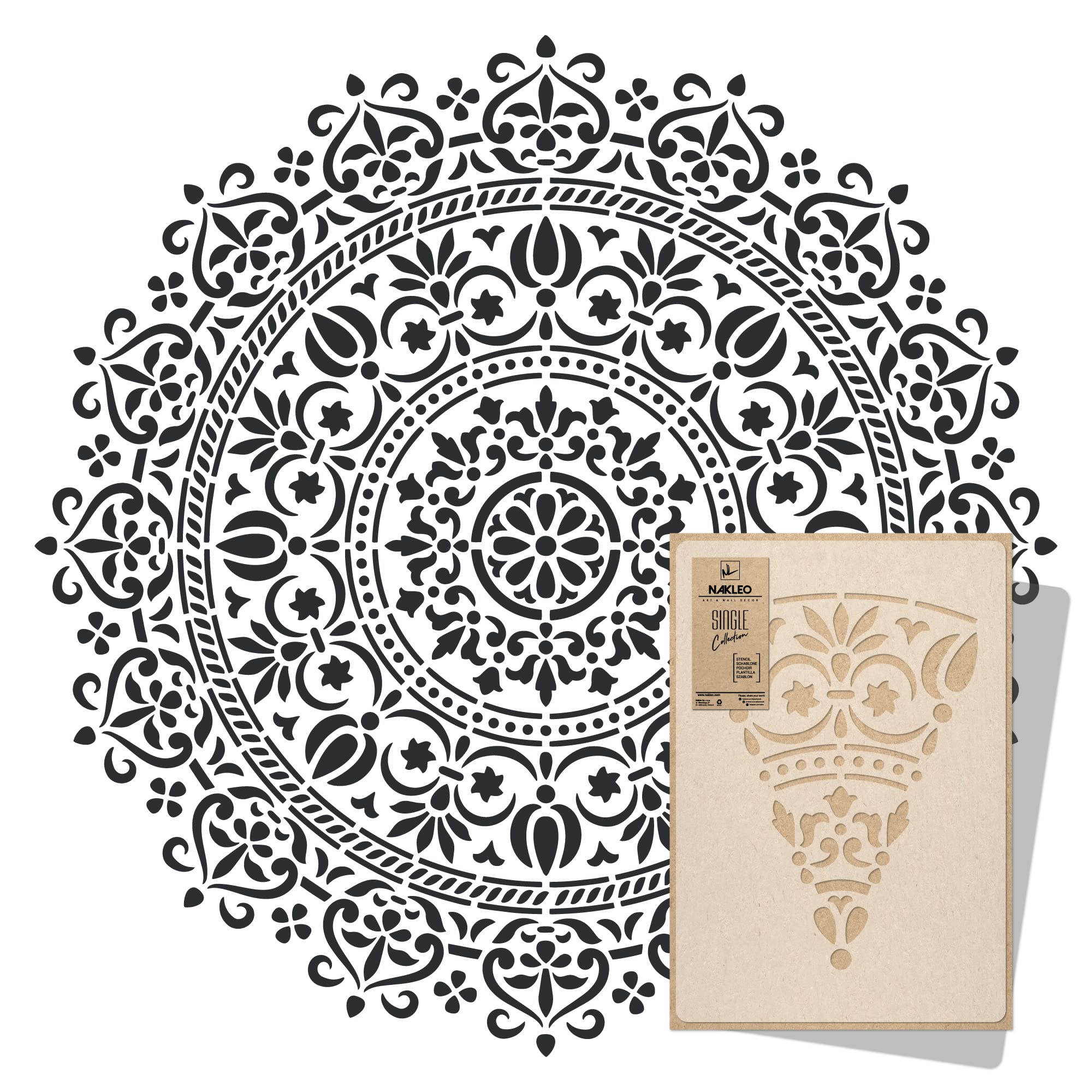 Nakleo Stencil Mandala XXL Diametro 227cm per Pittura