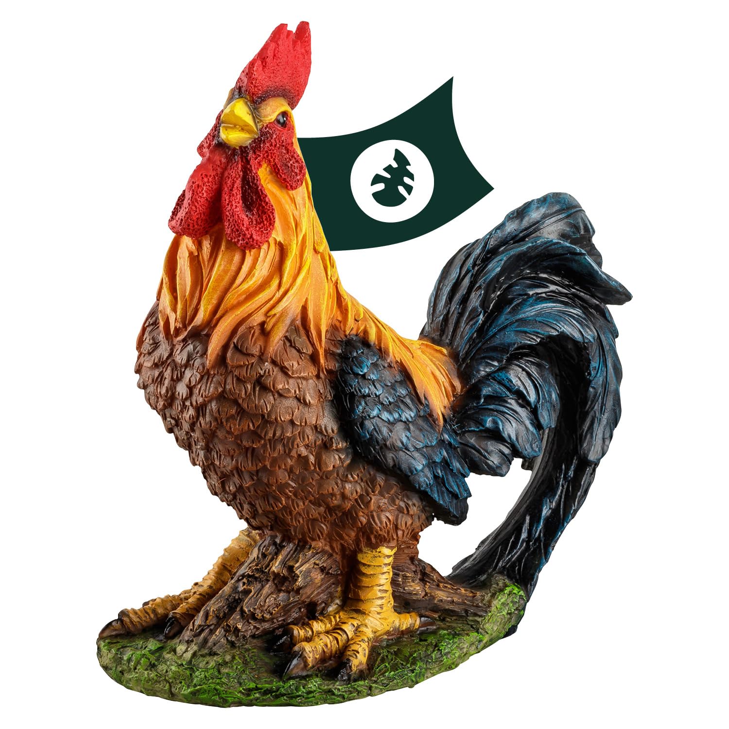 VERDOBA Statuetta Giardino Pollo in Resina Dipinta