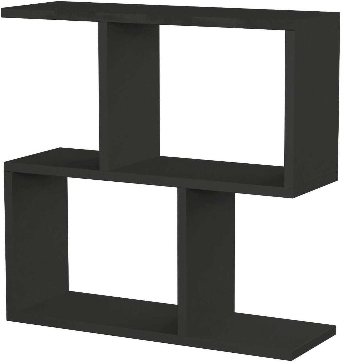 Dmora Tavolino da Salotto Polyh 60x20h60 cm, Antracite - immagine 3