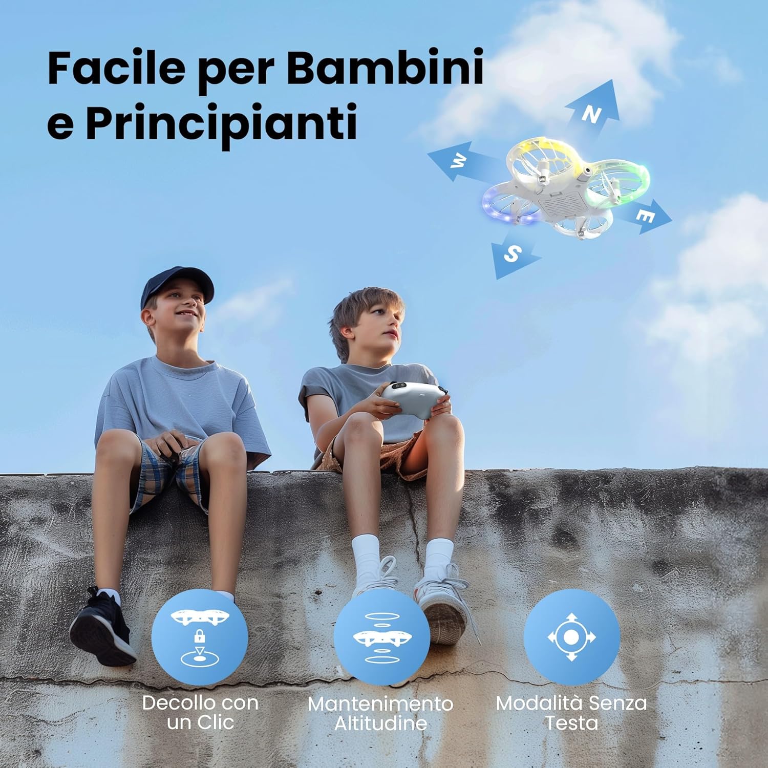 Ameta Morpho Drone con Telecamera 1080P HD - immagine 4