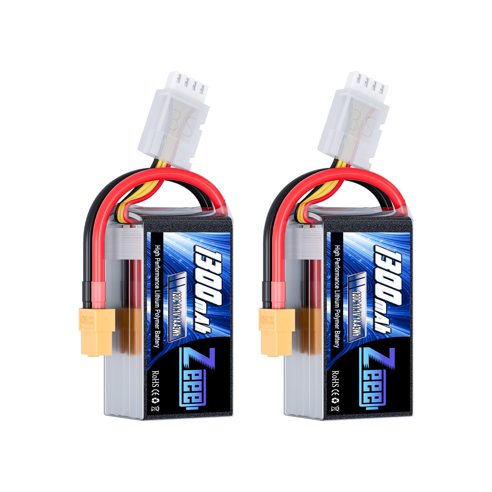 Zeee 3S Lipo Batteria 11.1V 120C 1300mAh (2 pezzi)