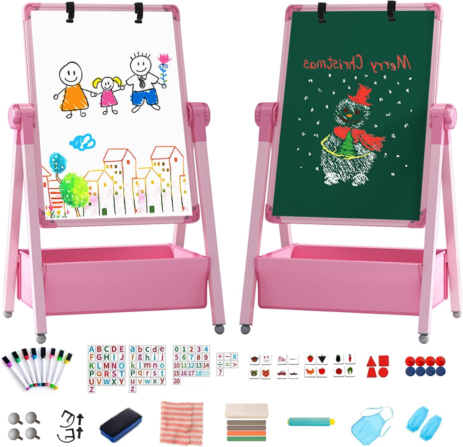 Lavagna per Bambini 3 in 1 Regolabile e Pieghevole - immagine 1