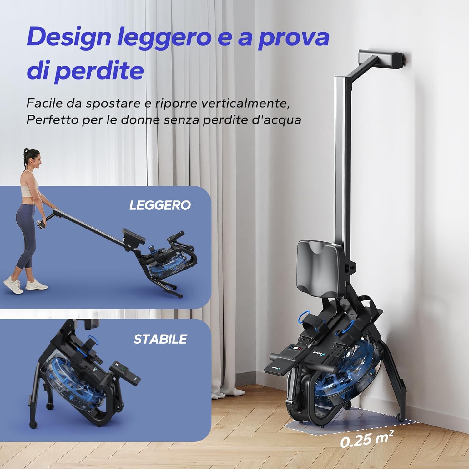 Merach Vogatore ad Acqua con APP e Bluetooth - immagine 4