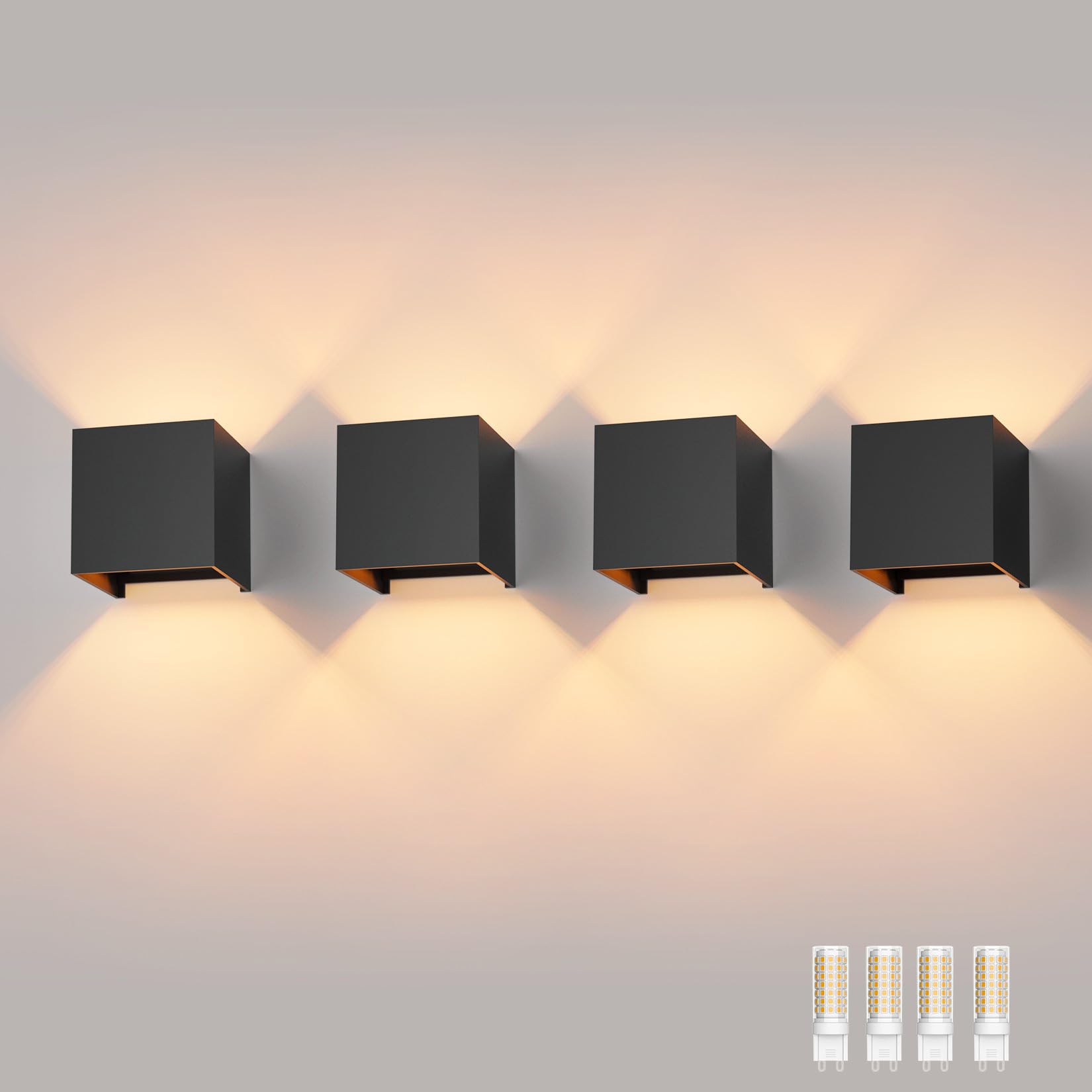 Klighten Applique LED Interno/Esterno G9 (4 Pezzi)