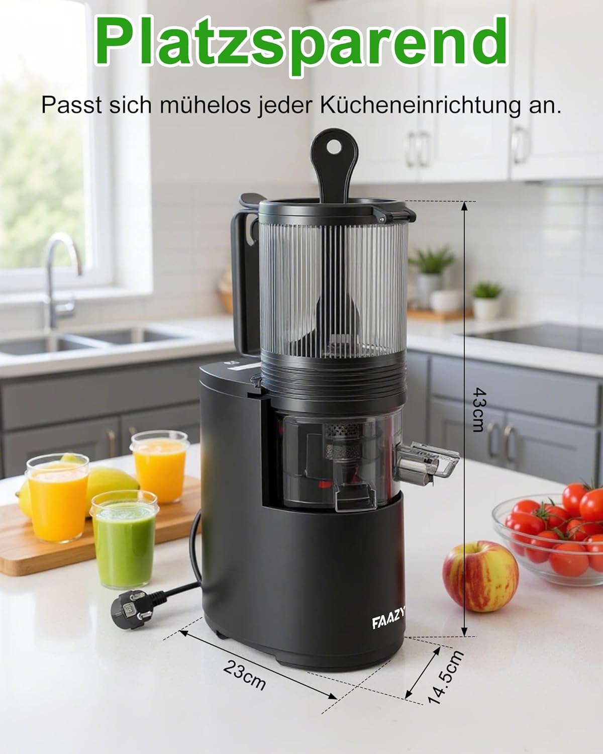 Spremiagrumi Lento Elettrico per Frutta e Verdura - immagine 2