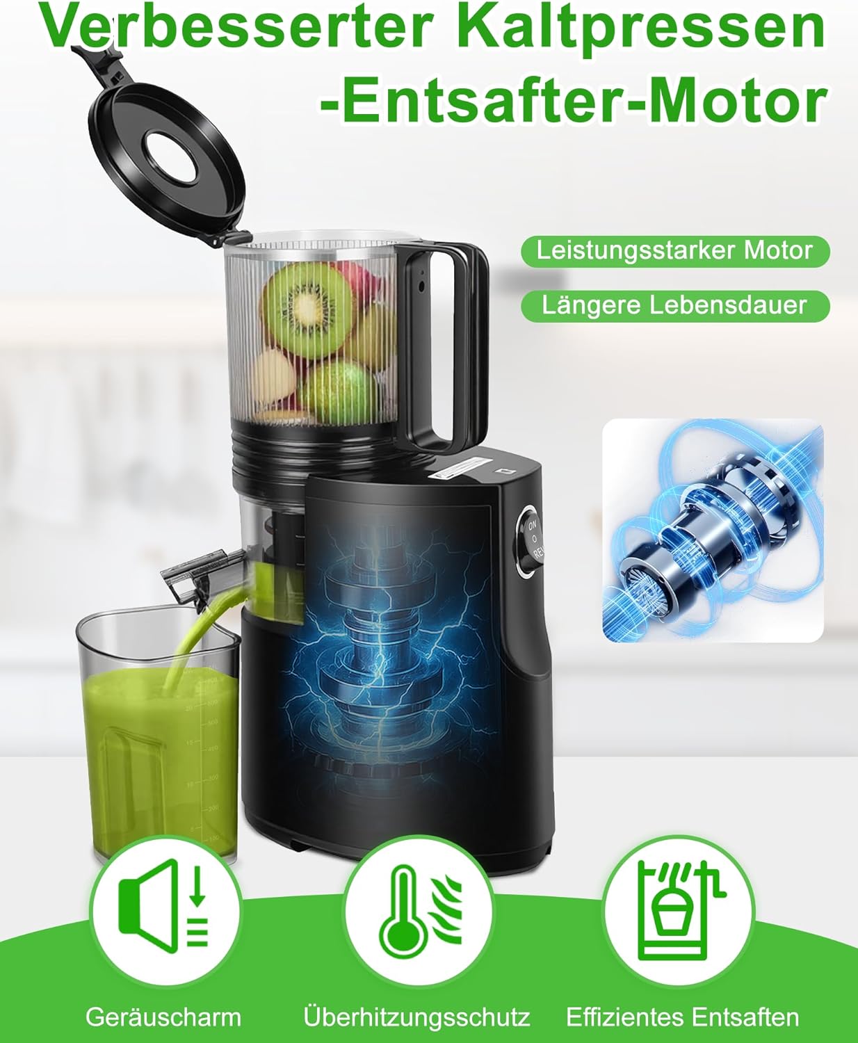 Spremiagrumi Lento Elettrico per Frutta e Verdura - immagine 3