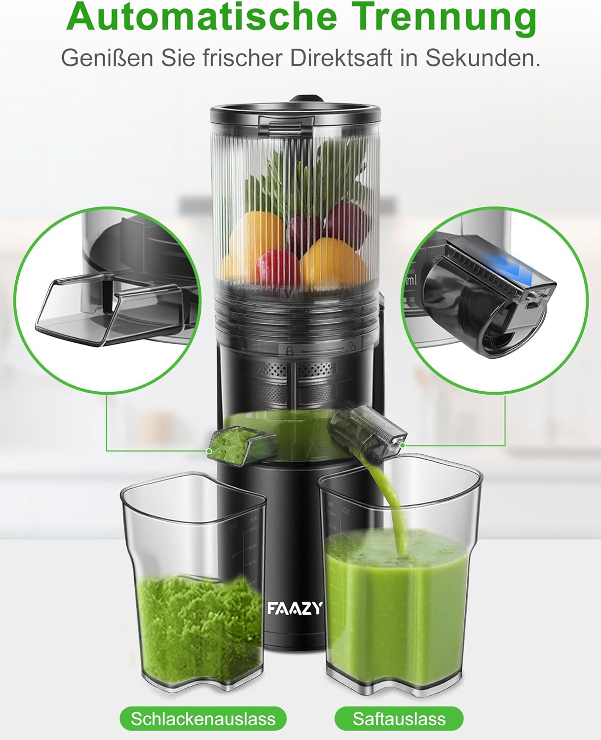 Spremiagrumi Lento Elettrico per Frutta e Verdura - immagine 4