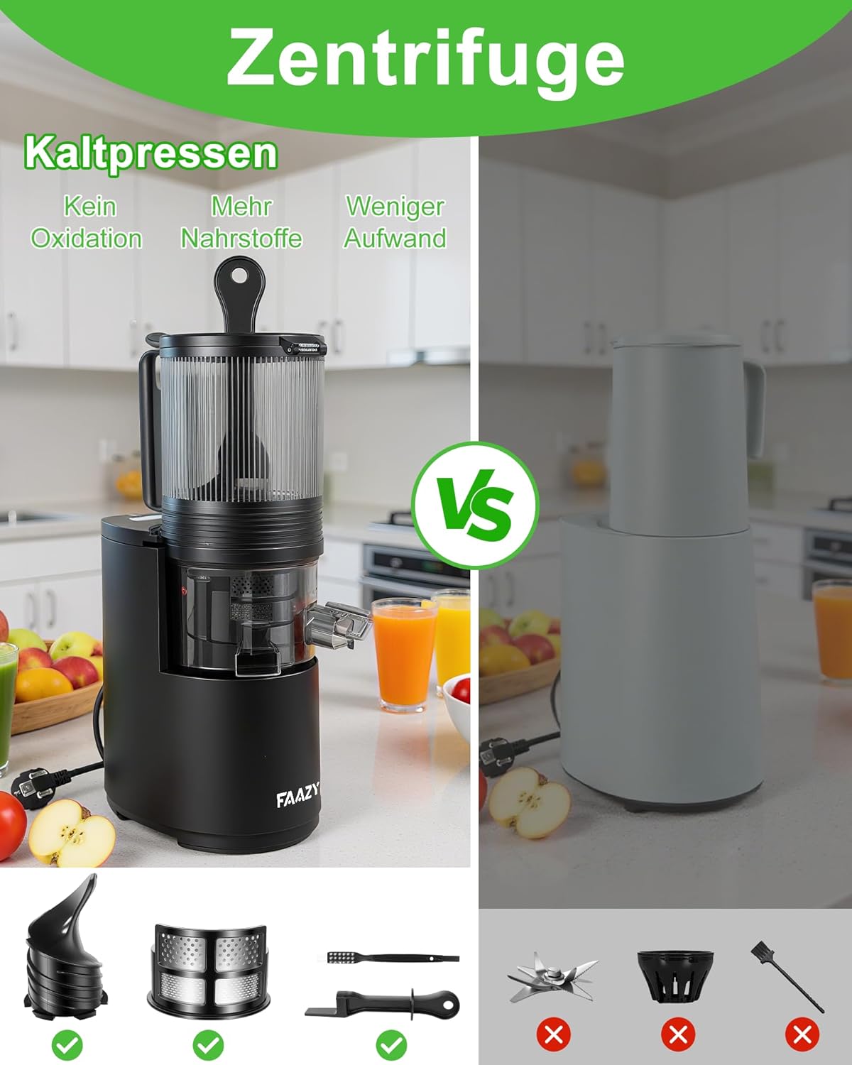 Spremiagrumi Lento Elettrico per Frutta e Verdura - immagine 6