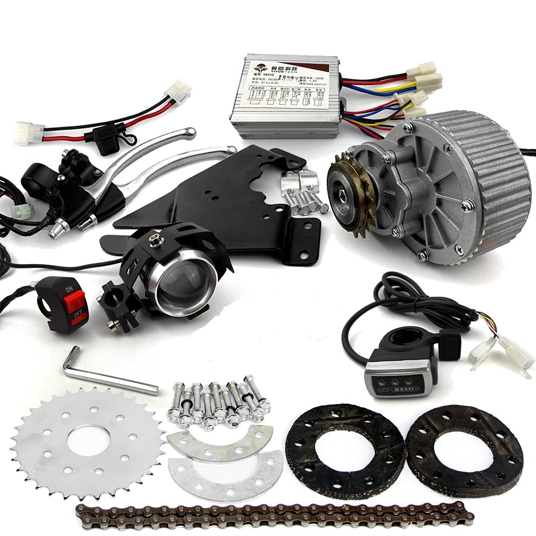 L-faster Kit Motore Bici 450W per Freni a V (24V)