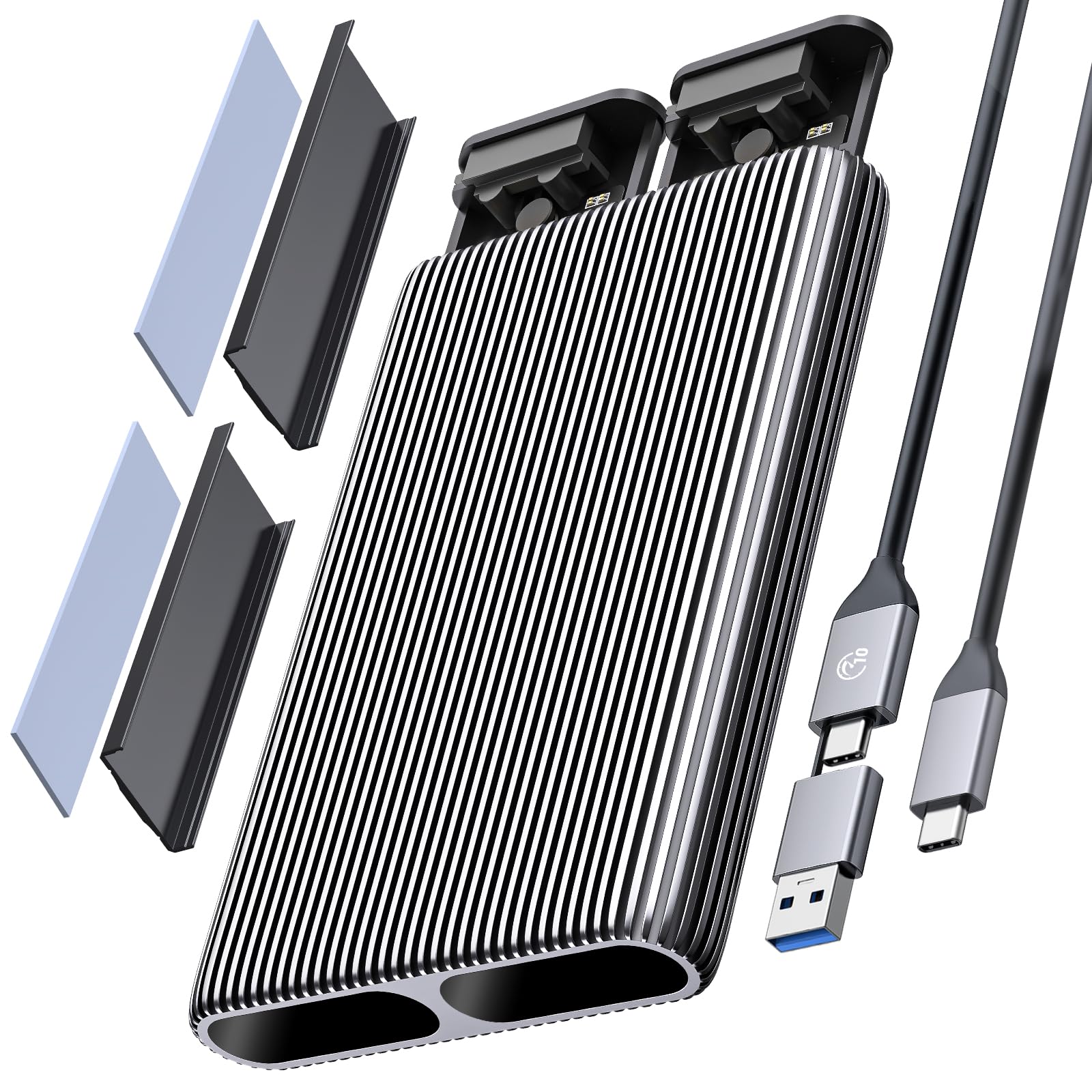 Orico Case SSD M.2 NVMe SATA Dual-Bay USB-C