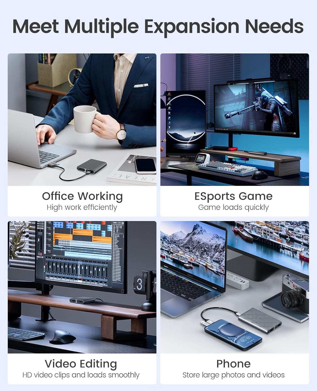 Orico Case SSD M.2 NVMe SATA Dual-Bay USB-C - immagine 5