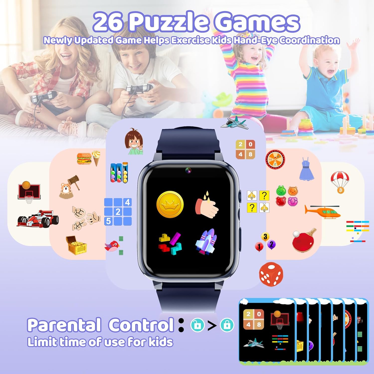 YEDASAH Smartwatch Bambini con 26 Giochi - immagine 4