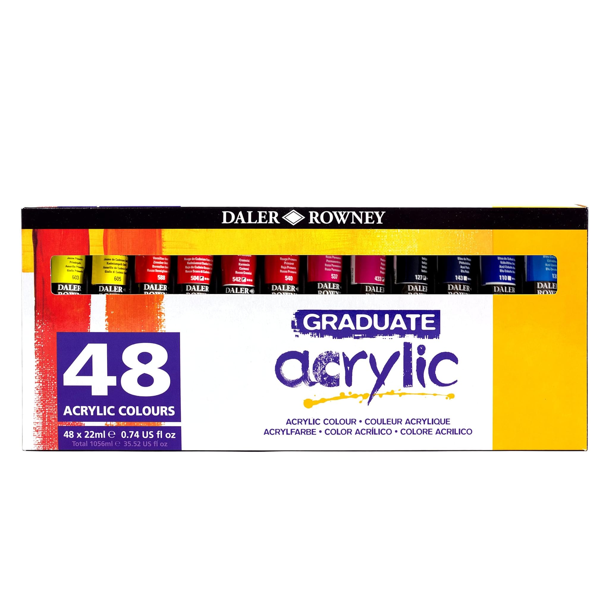 Daler Rowney colori acrilici graduate set da 48 tubi colori assortiti 22ml