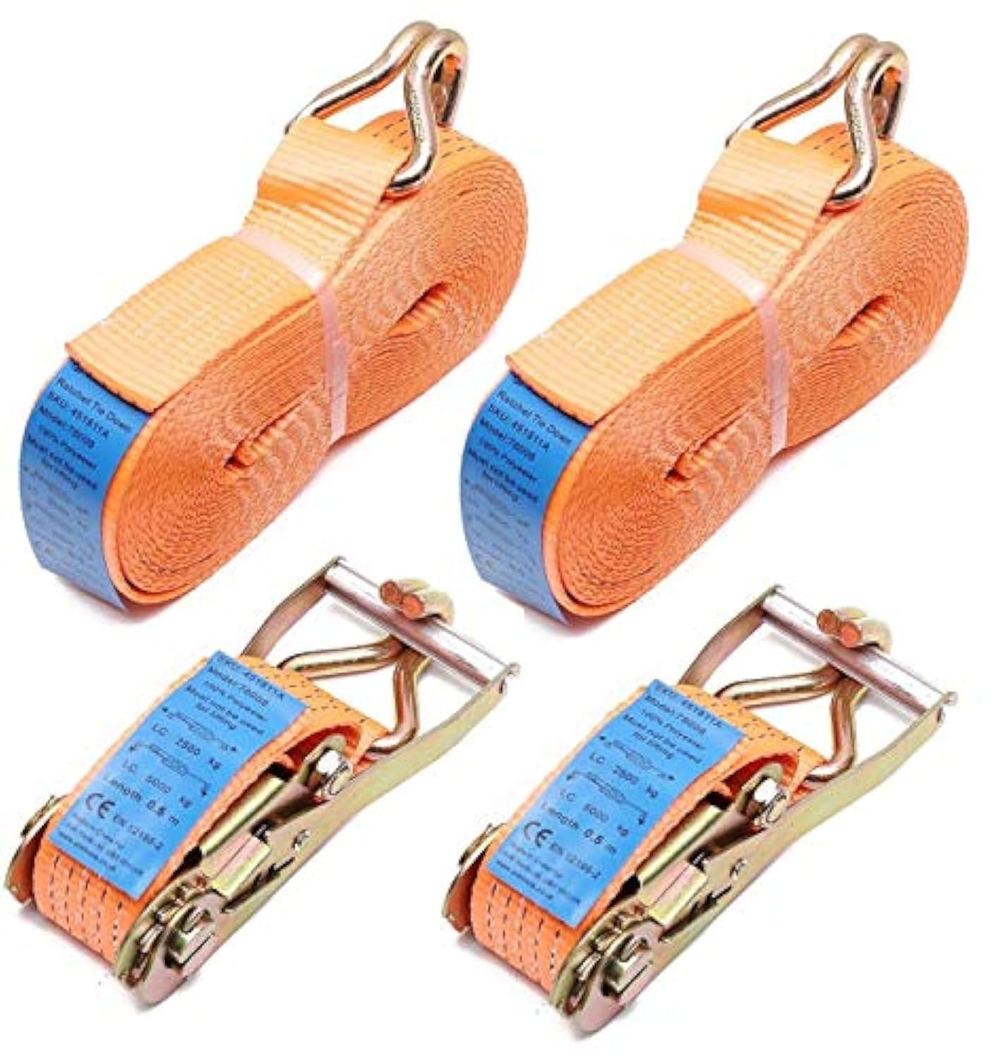 Cricchetto Cinghia Ancoraggio 2x 5000kg (5T) 10m (2pz)