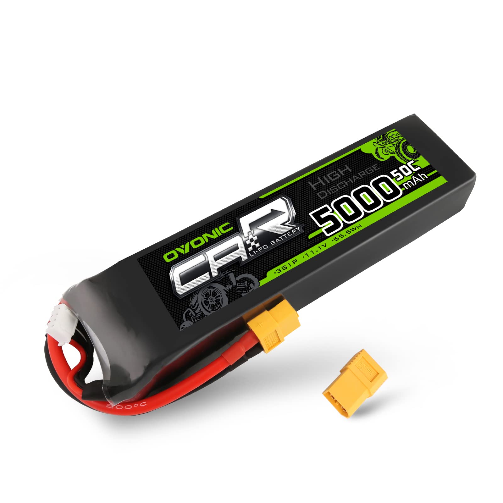 Ovonic 3S Lipo Batteria 50C 5000mAh 11.1V XT60
