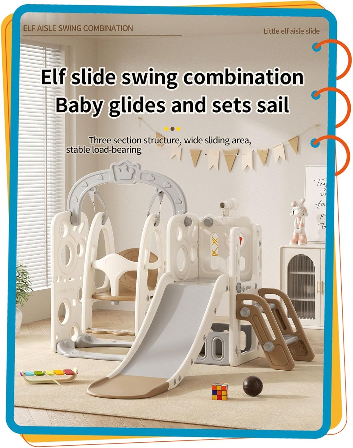 Scivolo e Altalena per Bambini con Scala da Arrampicata - immagine 2