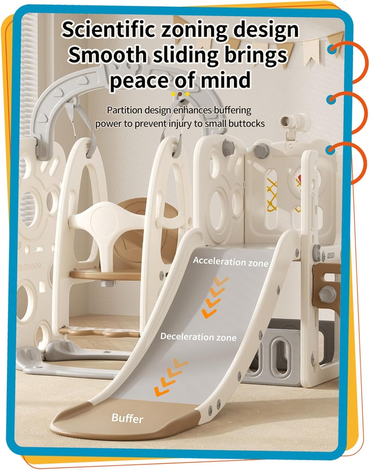 Scivolo e Altalena per Bambini con Scala da Arrampicata - immagine 4