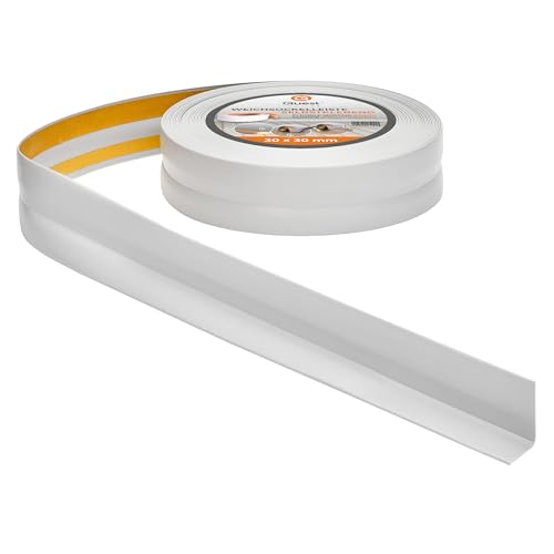 Quest Battiscopa Morbido Adesivo 30x30mm, Grigio Chiaro 20m