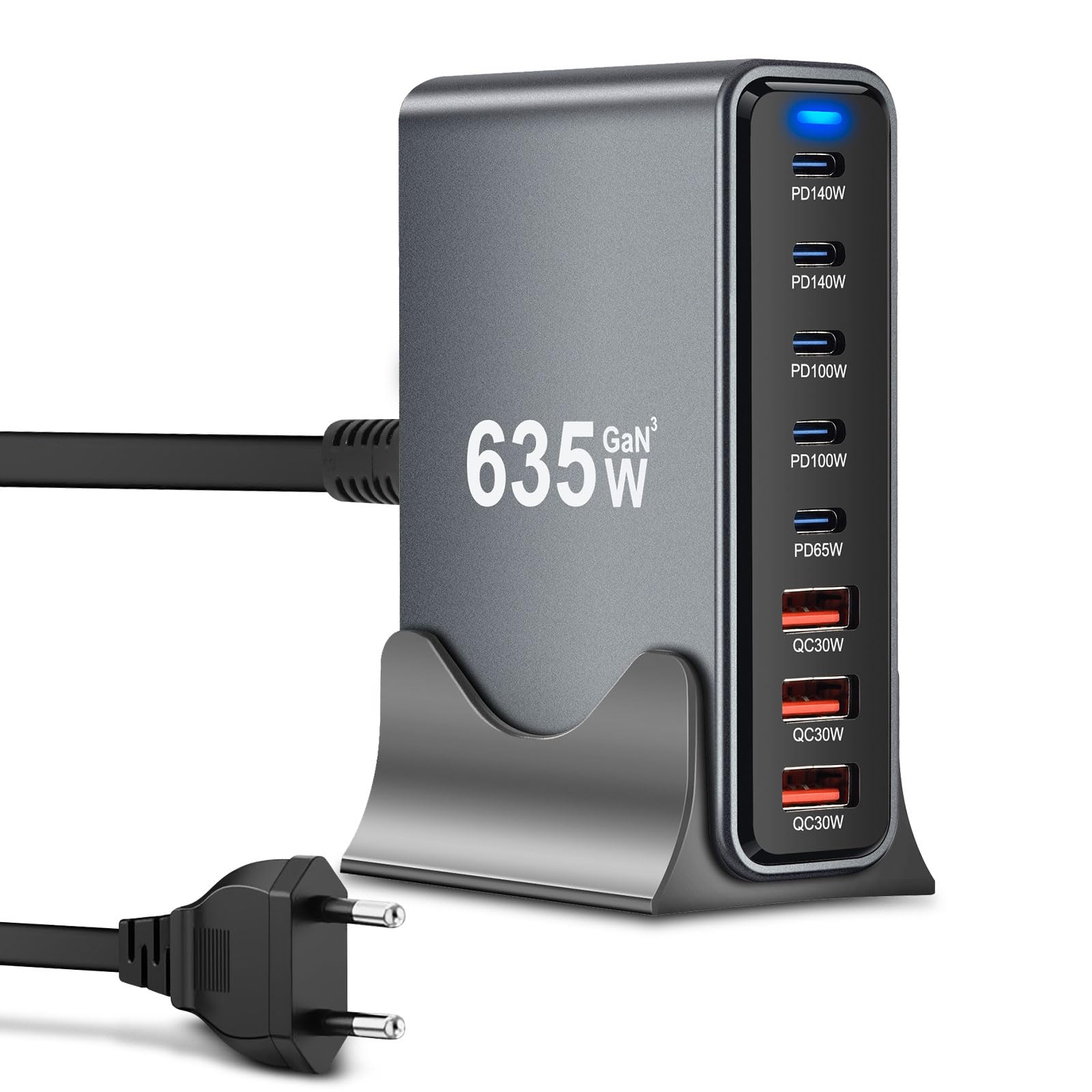 Arceli Caricatore USB C 635W 8 Porte GaN III