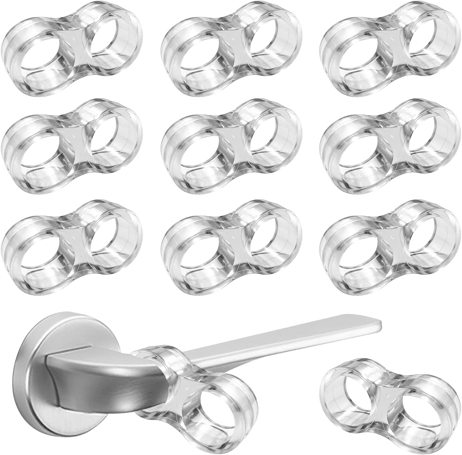 Ihaspoko 10 Pezzi Fermaporta Trasparente - immagine 1