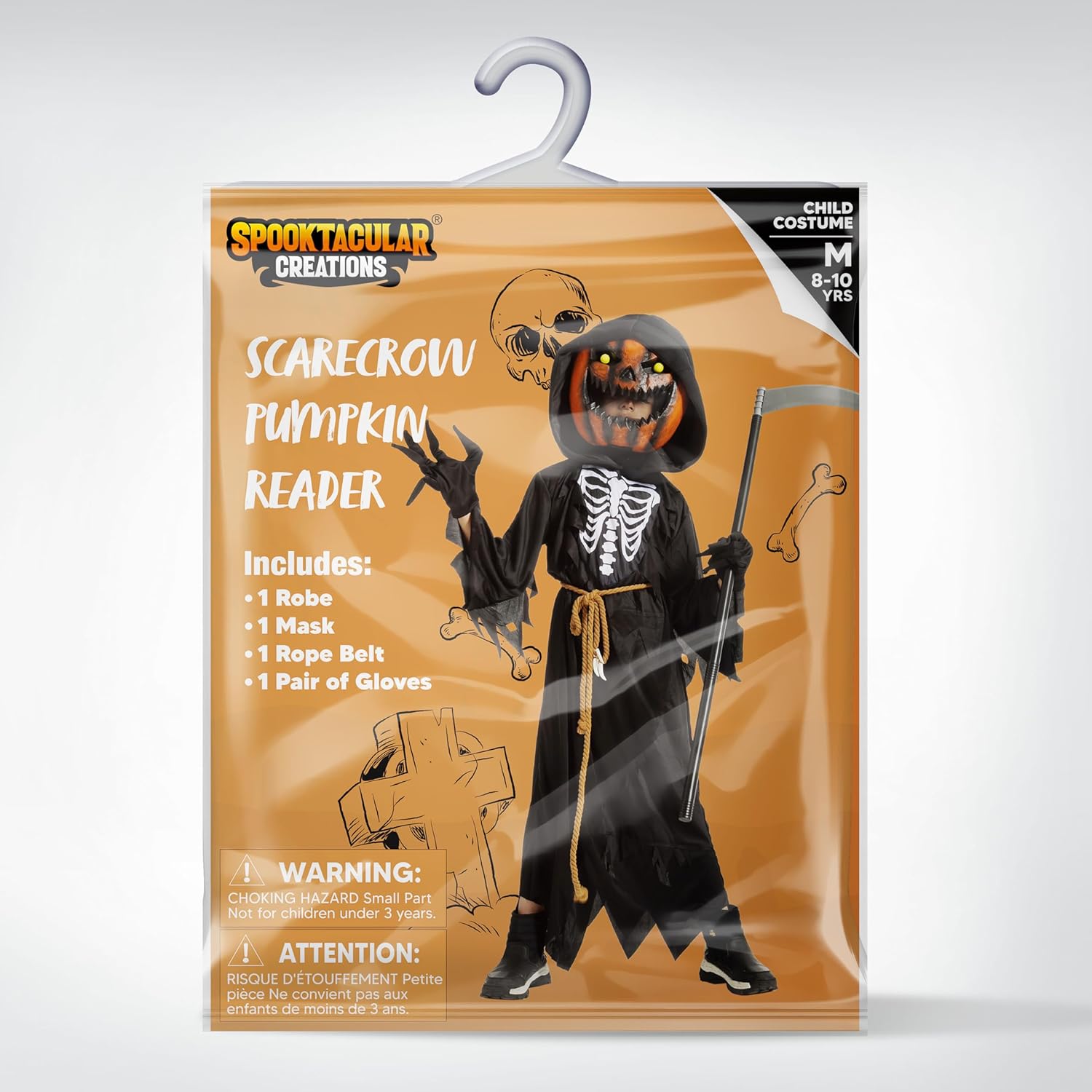 Spooktacular Creations Costume Spaventapasseri e Zucca - immagine 4