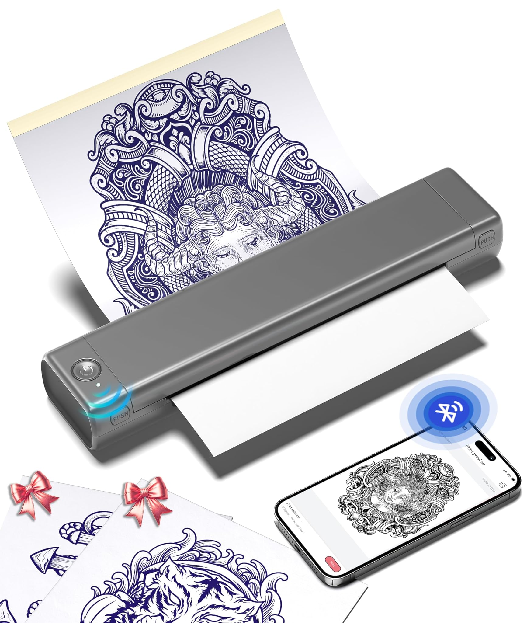 Phomemo M08F Stampante Stencil Tattoo con Custodia