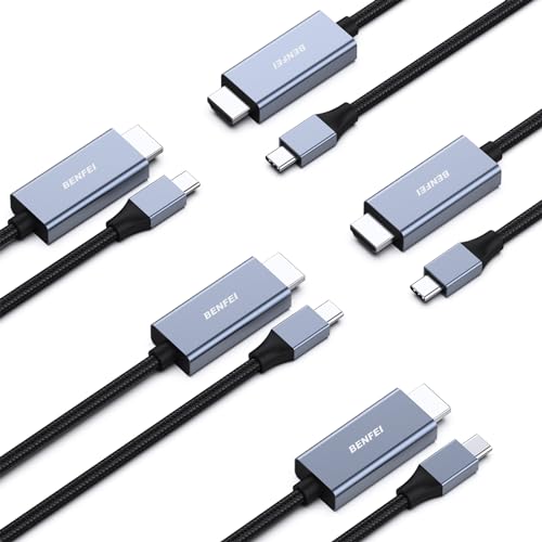 Benfei Cavo USB C a HDMI 1,8m (4K@60Hz) - 5 Confezioni