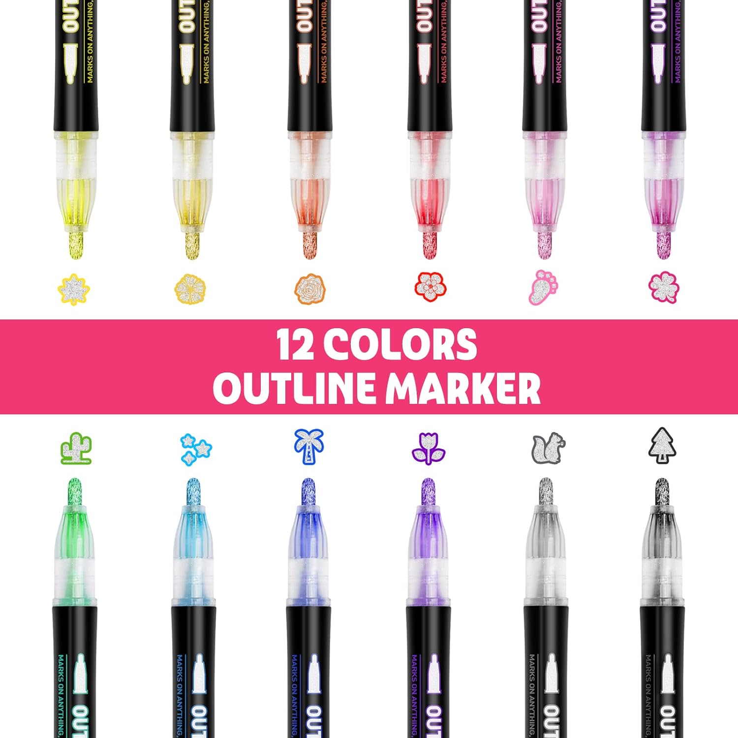 Lenski - 12 Pennarelli Glitterati Magici - immagine 5