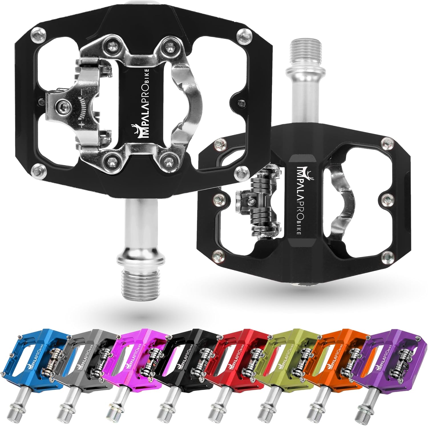 Impalapro Pedali Doppia Funzione Compatibili Shimano SPD - immagine 1