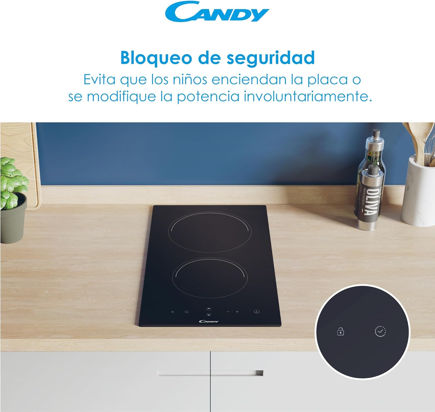 Candy Piano Cottura a Induzione 2 Fuochi, Nero - immagine 4