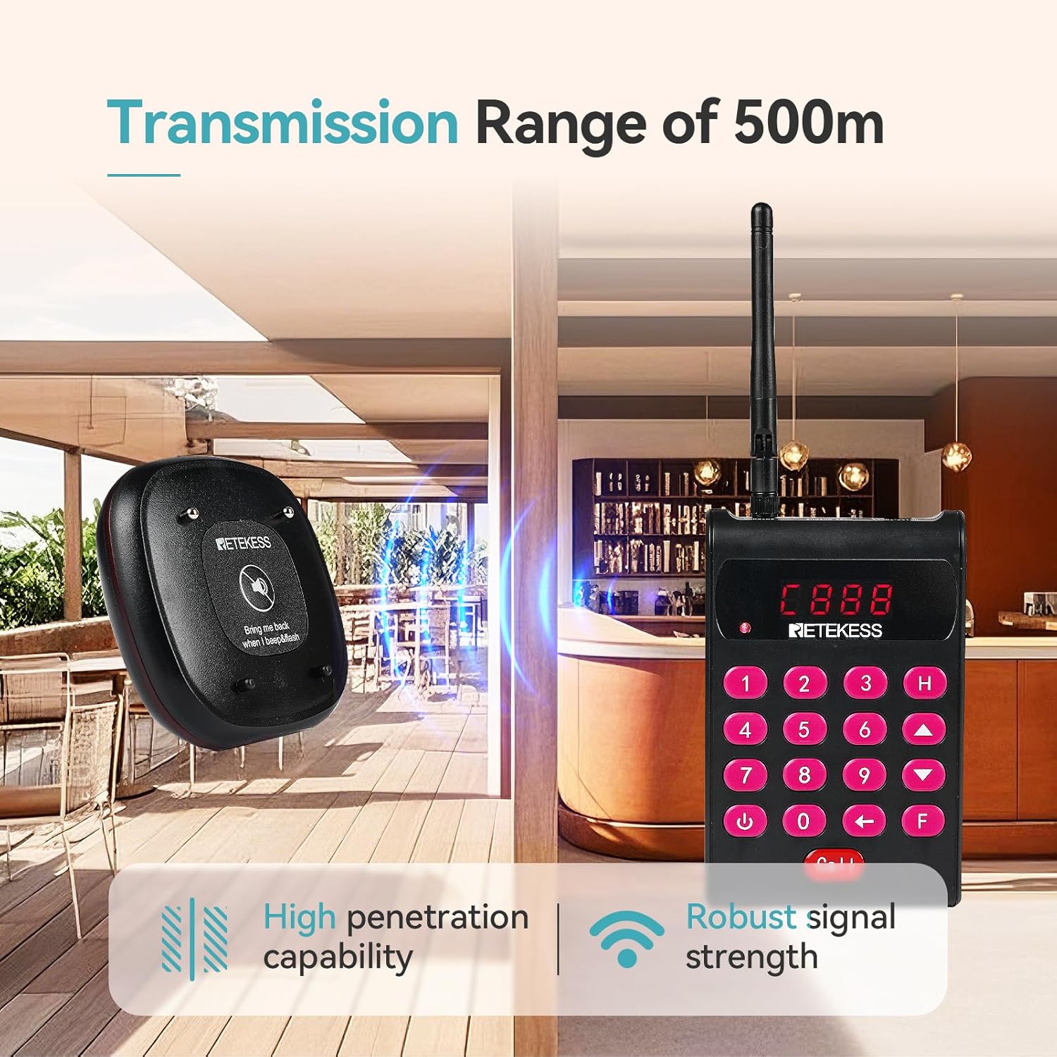 retekess TD161 Cercapersone Ristorante Wireless (20 Pager) - immagine 2