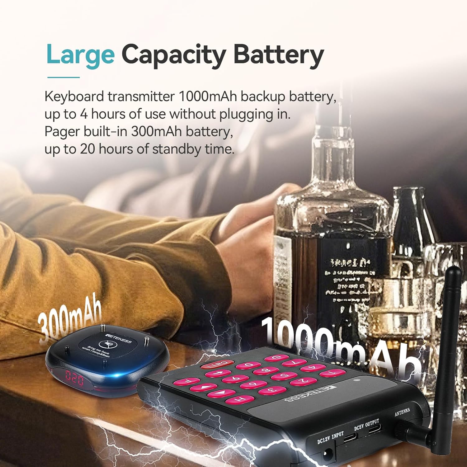 retekess TD161 Cercapersone Ristorante Wireless (20 Pager) - immagine 6