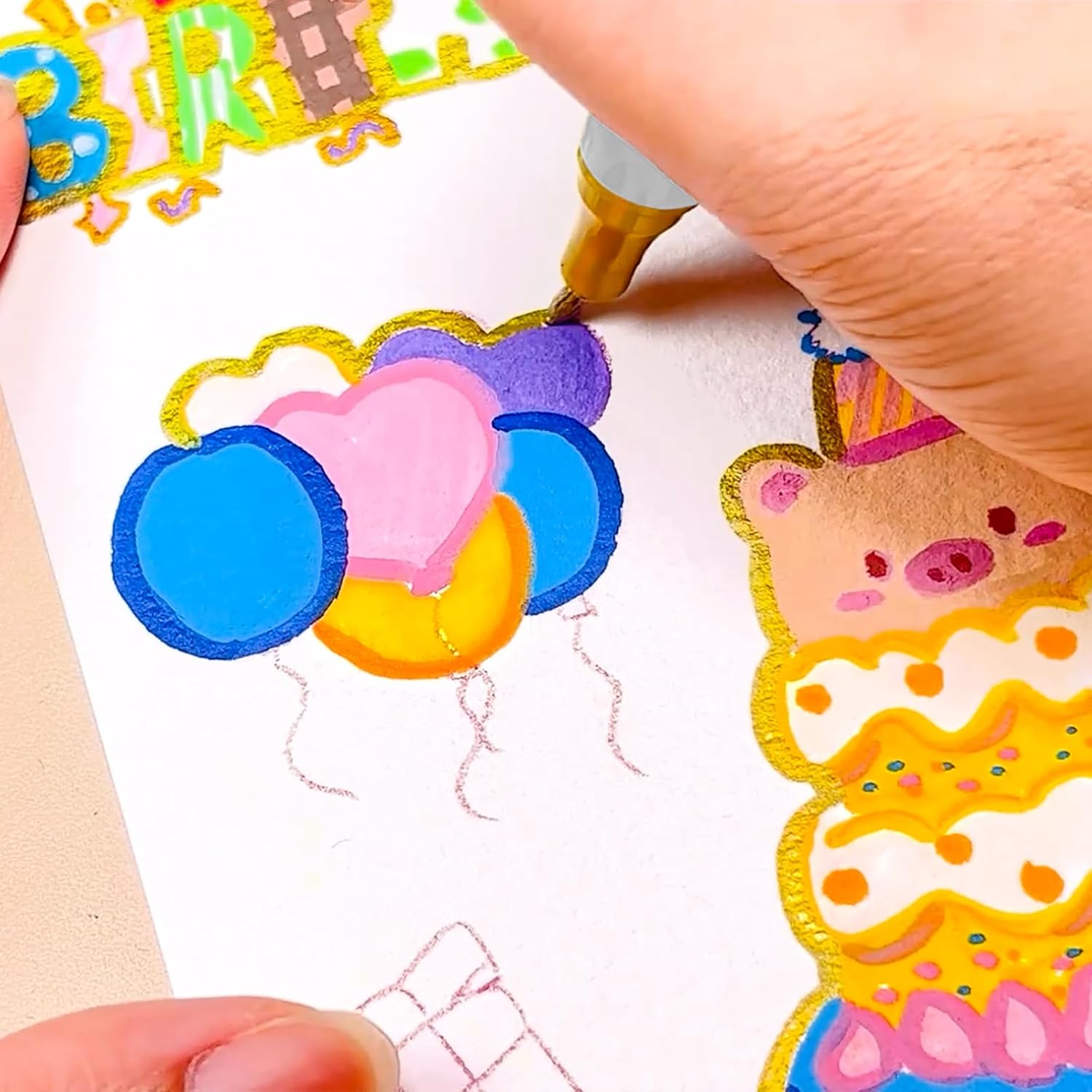 Artecho Pennarelli Acrilici Doppia Punta 36 Colori - immagine 4