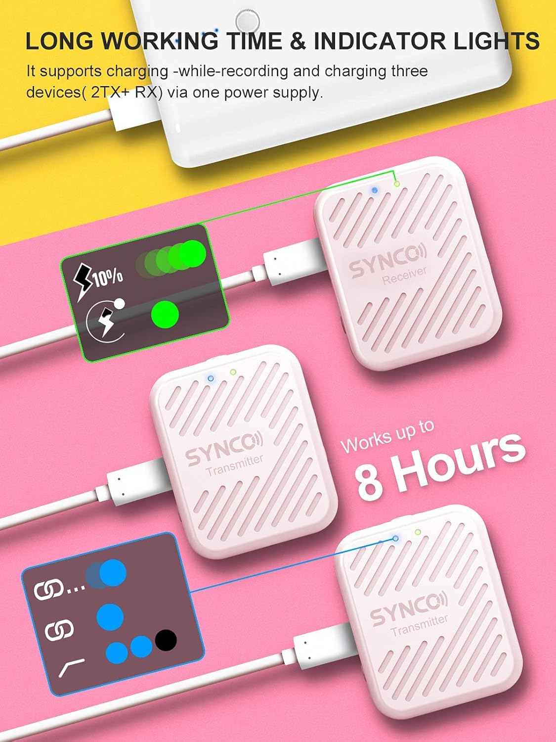 Synco Lavalier G1(A2) - Microfono Wireless 2.4 GHz - immagine 6