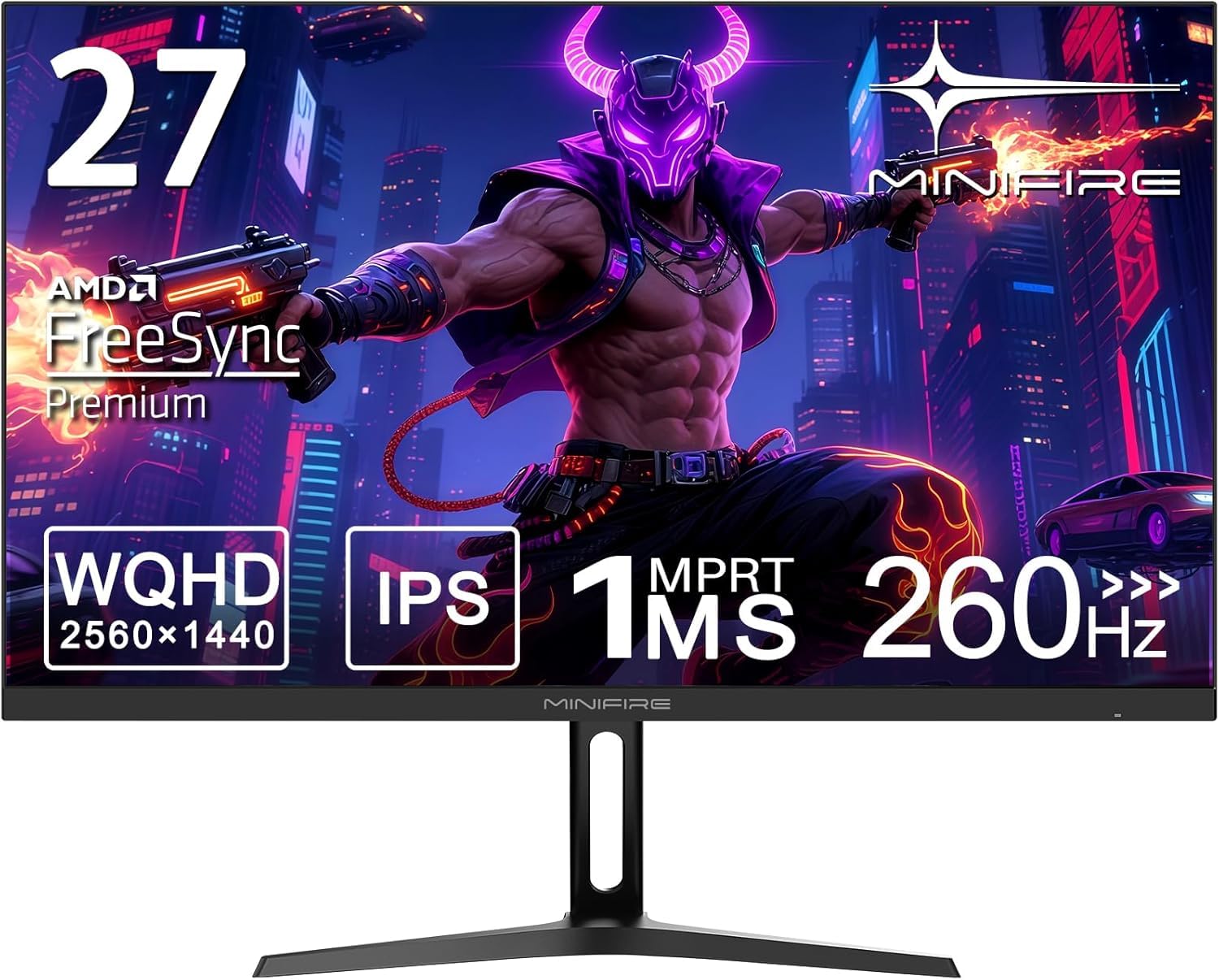 Minifire Monitor Gaming 27 pollici QHD 260Hz 1ms