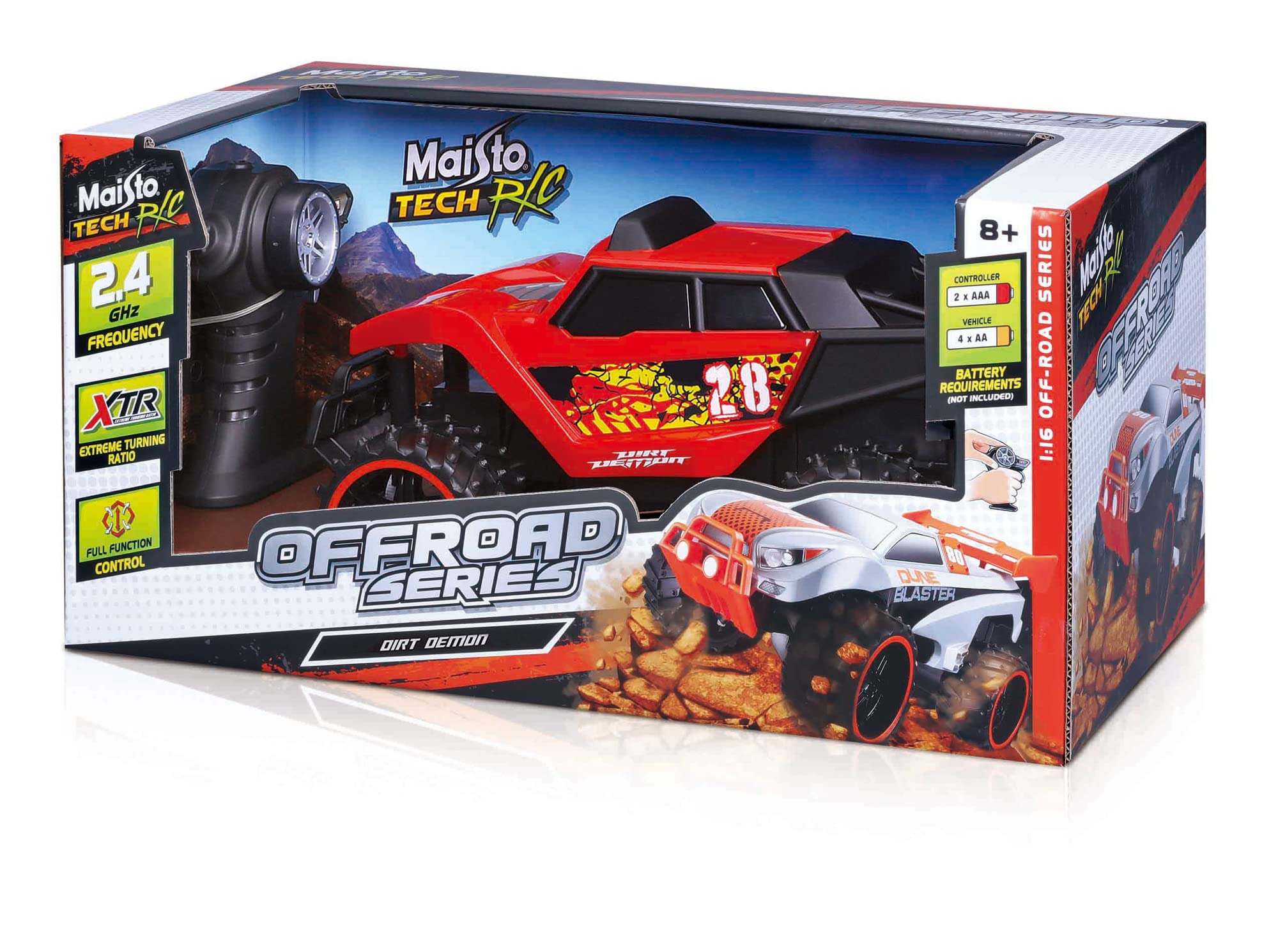 Maisto M82703 Tech VUDOO Off-Road RC-2.4GHz-1:16 Scala, Multiplo