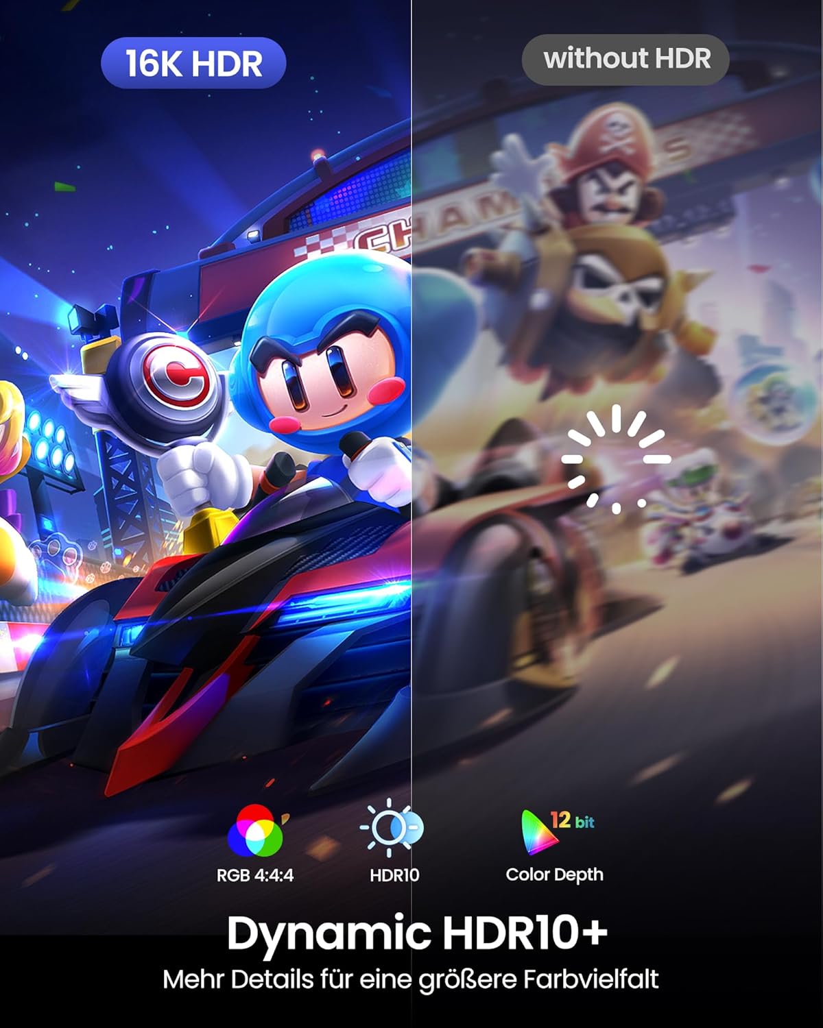 Silkland Cavo DisplayPort 2.1 80Gbps 2M Certificato VESA - immagine 5