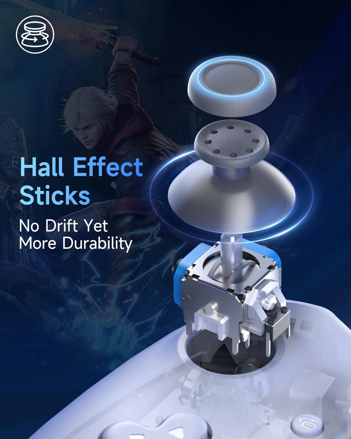 EasySMX M15 Controller Smartphone Android e iPhone 15, Bianco - immagine 5