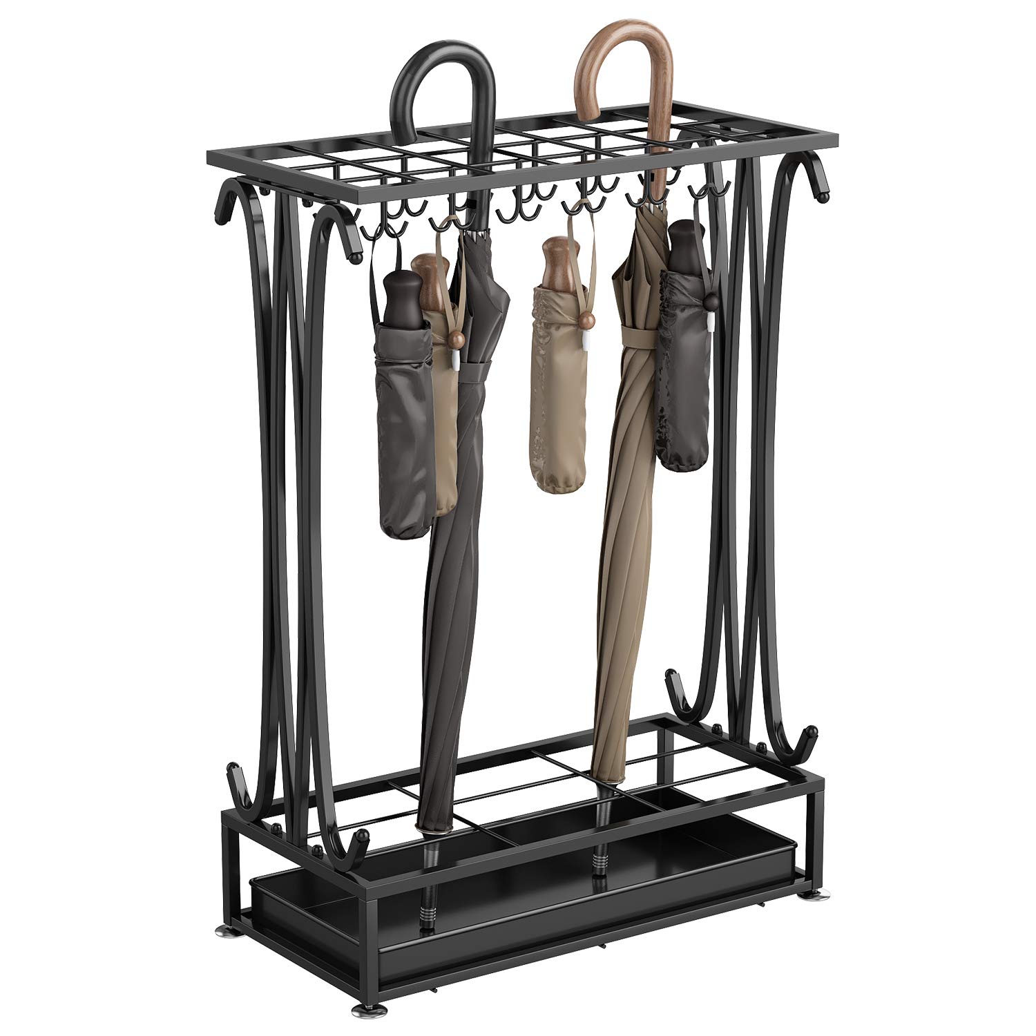 Acornfort U-21 Grande Portaombrelli in Metallo Nero