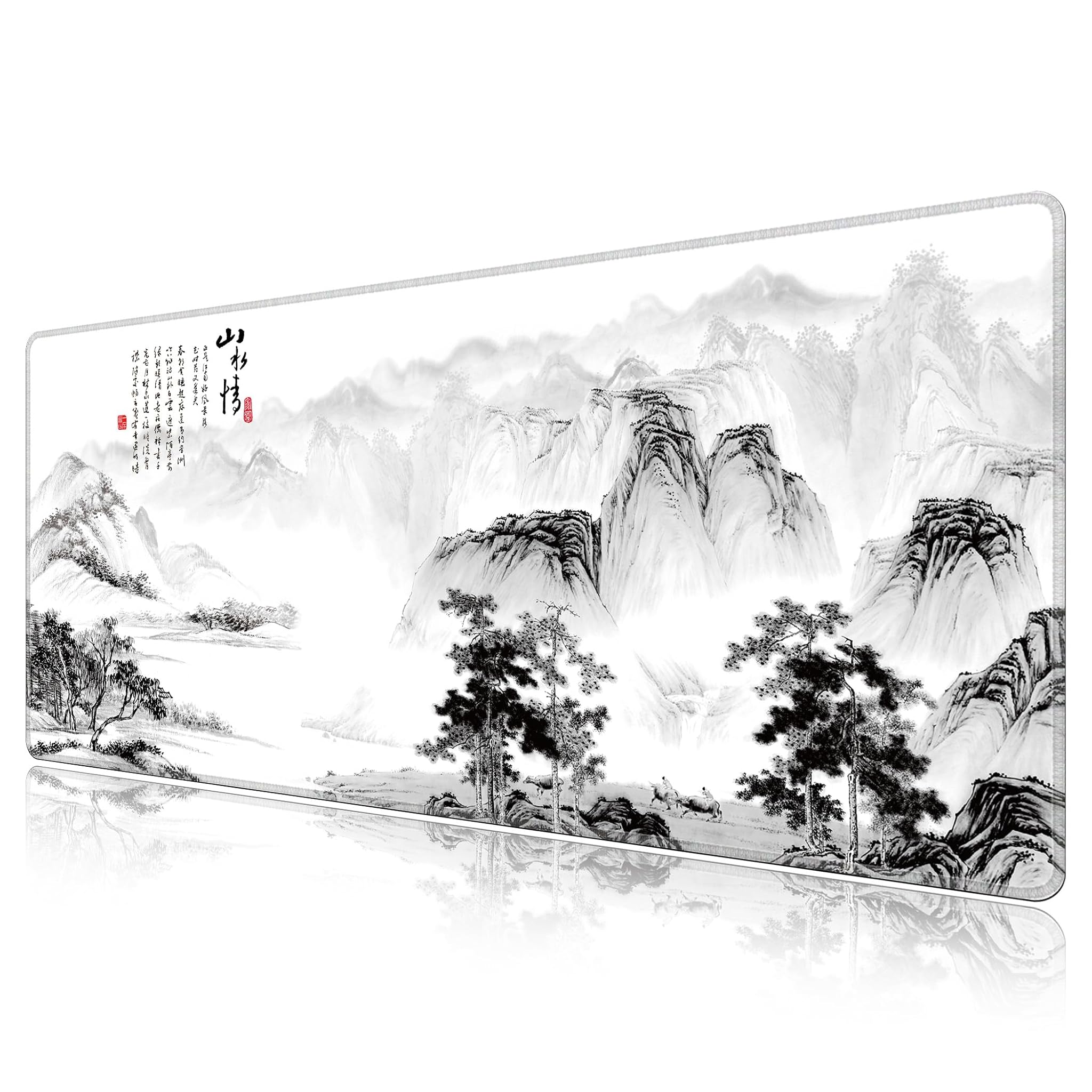 LL-COEUR Motivo Tappetino per Mouse XXL per Computer 140x60x0,3cm, Tappetino da Tastiera Lavabile Desk Mat per Ufficio Giochi (1400x600x3mm, Paesaggio 2)