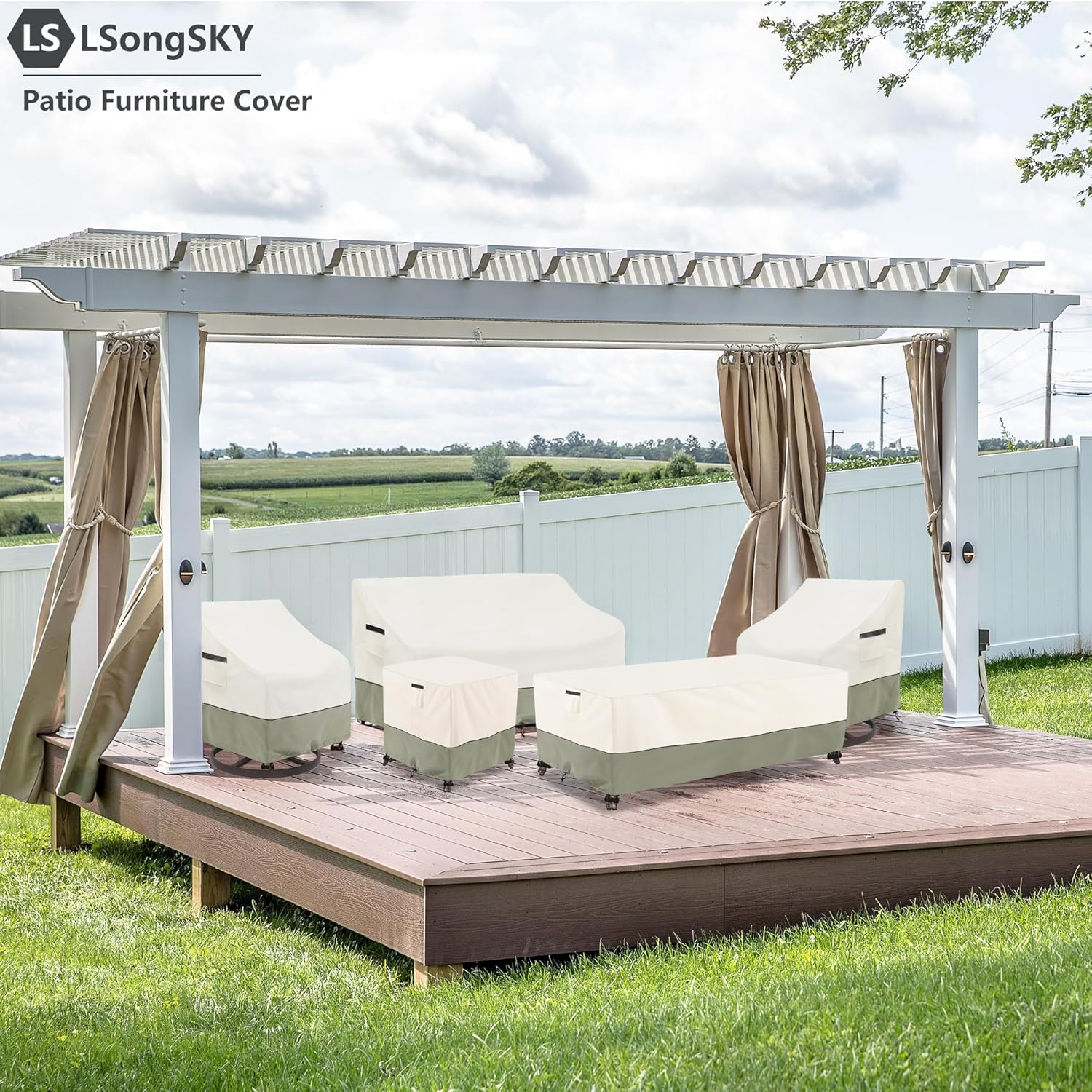 Copertura Impermeabile per Sedia Girevole da Esterno (2 pz) - immagine 7