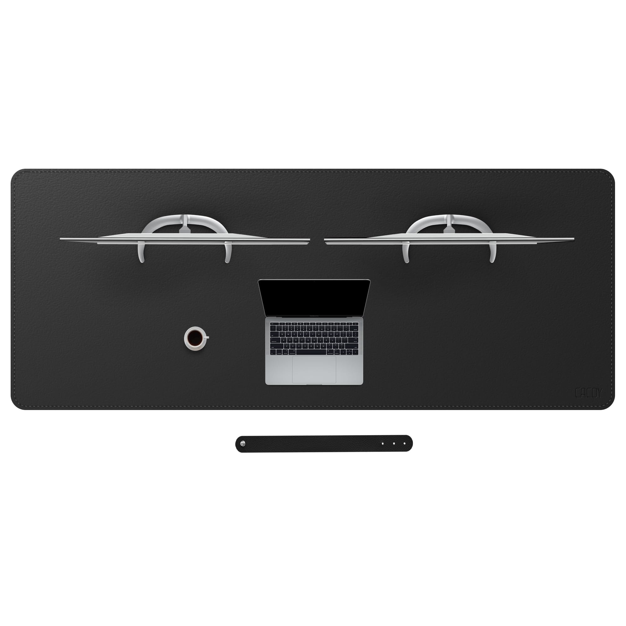 Cacoy 1700x700 mm Tappetino per il Mouse in Pelle PU, Esteso Tappetino da scrivania, Extra Grandi Sottomano da scrivania per Ufficio, Protezione da scrivania Impermeabile e Accessori Scrivania (Nero)